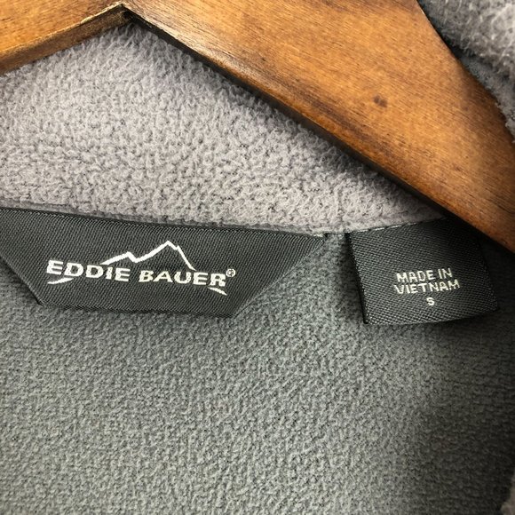 Eddie Bauer Black Softshell Jacket Men's Size Small Fleece Lined Full Zip - Picture 7 of 10